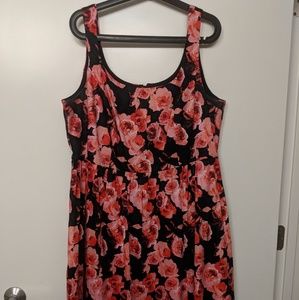 Floral fit and flare dress